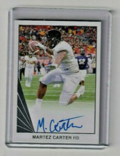2018 MARTEZ CARTER LEAF ULTIMATE DRAFT ON CARD AUTO ROOKIE  MINT  NEW   