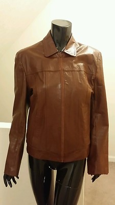 Veste En Cuir Créateur Style Moto Vintage - Marque Jeffery - Taille 38 Homme - Occasion Très Bon état