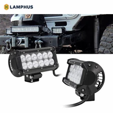 2pc LAMPHUS CRUIZER 6.5" 36W Flood Off Road LED Light Bar Trucks Cars Driving