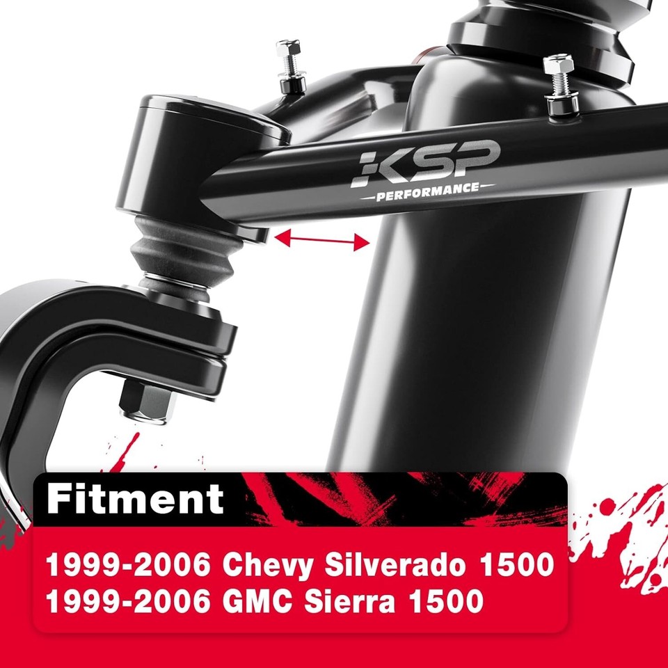 Front Upper Control Arms 2-4'' Lift Kit for 2000-10 Chevy Silverado