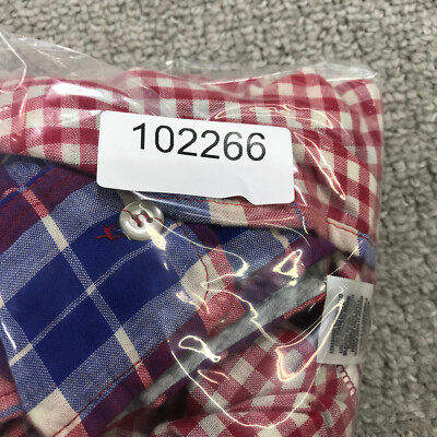 ユウ Spendid Mills Shirt Mens Small Button Up Red Blue Plaid Flannel