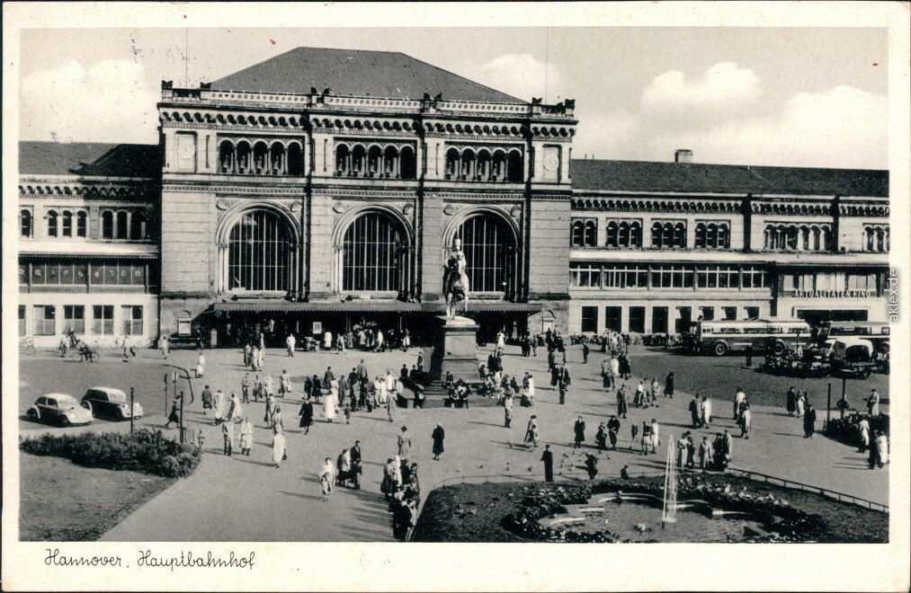 Hannover Hauptbahnhof Ansichtskarte 1955 Hannover Hauptbahnhof Bahnhof