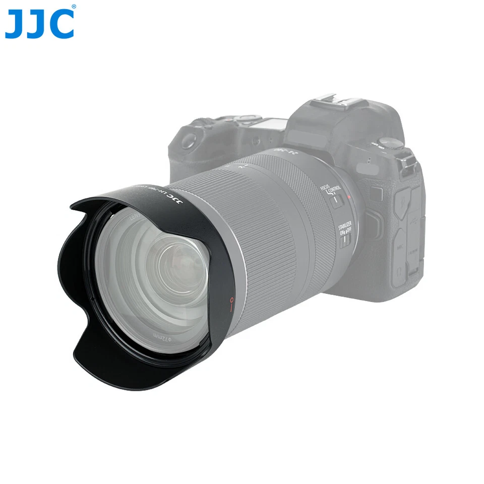 Parasol bayoneta JJC + Tapa de filtro MCUV de 72 mm para Canon RF 24-240 mm f/4-6,3 IS USM Foto 4 de 4