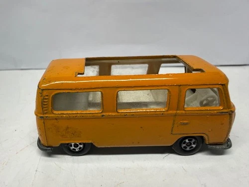 Lesney England superfast Volkswagen camper matchbox 1970 Dormobile 23 orange
