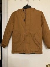 Old Navy Jacket Puffer for Boys Size 8 Camel Color Full Zip Hooded