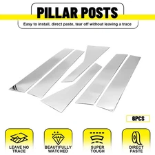 Fits Cadillac XT5 2017 2018-2022 2023 2024 Chrome Window Pillar Post Trim Covers