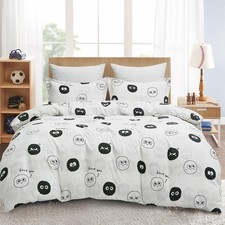 Kids Duvet Cover Set for Girls, 3 Pieces Full Microfiber Comforter Cover with...