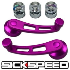 2 Pc Pink Billet Aluminum Window Crank Handle Winder Fits Honda Civicdel Sol