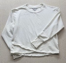 Athleta Solitude Sweatshirt Crossover Hem Super-soft Brushed Fabric Size medium
