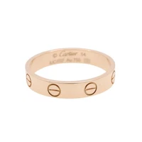CARTIER Love Ring 18K Rose Gold Small US Size 7 #54 B4085000