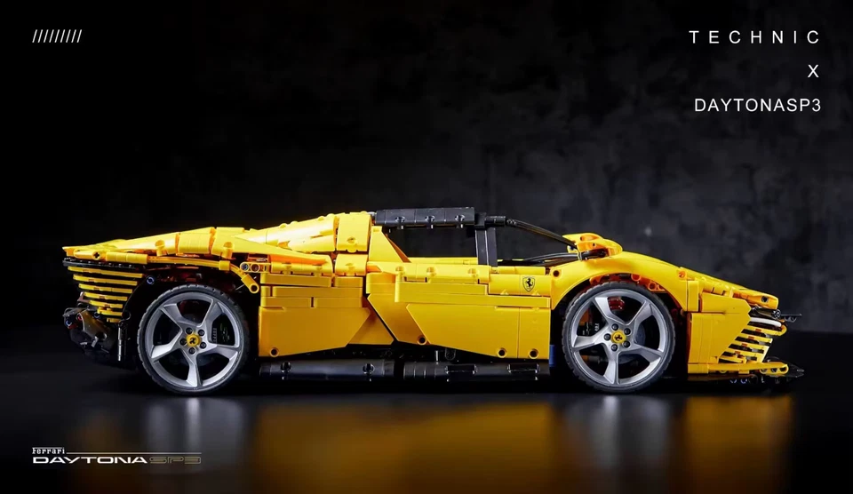 *New* 42143 Ferrari Daytona Yellow SP3 Building Blocks MOC Technic 3778pcs - Image 4 of 4