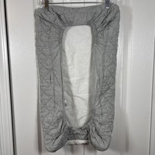 Pottery Barn Kids Belgian Flax Linen Terry Changing Pad Cover Quilted Gray