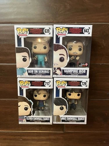 Stranger Things Funko Pop Lot - Bob Scrubs Vampire - Snowball Dance Mike Eleven