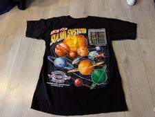 Vintage Smithsonian Solar System Pluto Double Sided T Shirt Adult Small