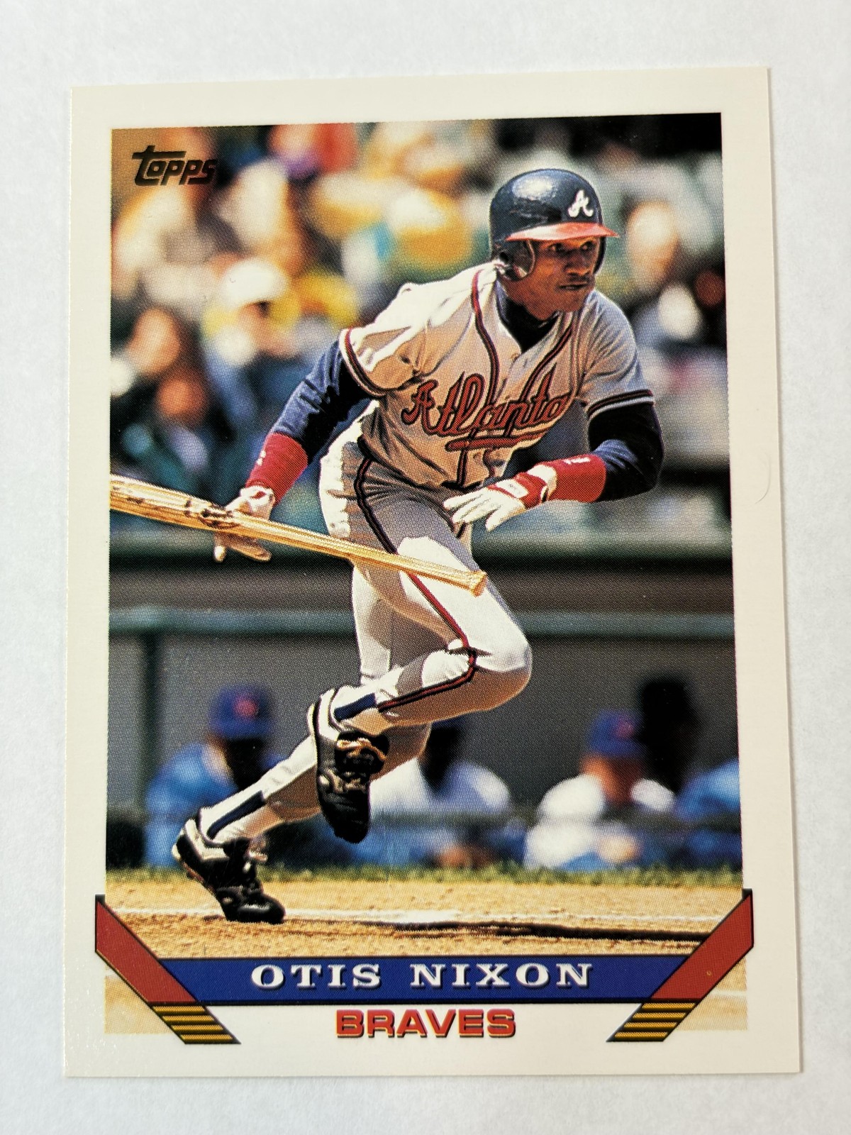 1993 Topps Otis Nixon #333 Atlanta Braves Baseball Card Vintage EX Condition