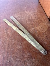 Vintage Smallwood 24? Brass Folding Rule Marked in Inches Bifold