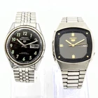 Vintage Seiko Automatic Day/Date Sz 6.75-7.25in Wristwatches Lot of 2 #WB5094-3