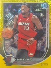 2025 Bowman Base – Chrome#BCV-89 Bam Adebayo Yellow Mojo