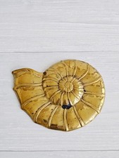 Vintage Brass Seashell Sculpture Beach Decor ...