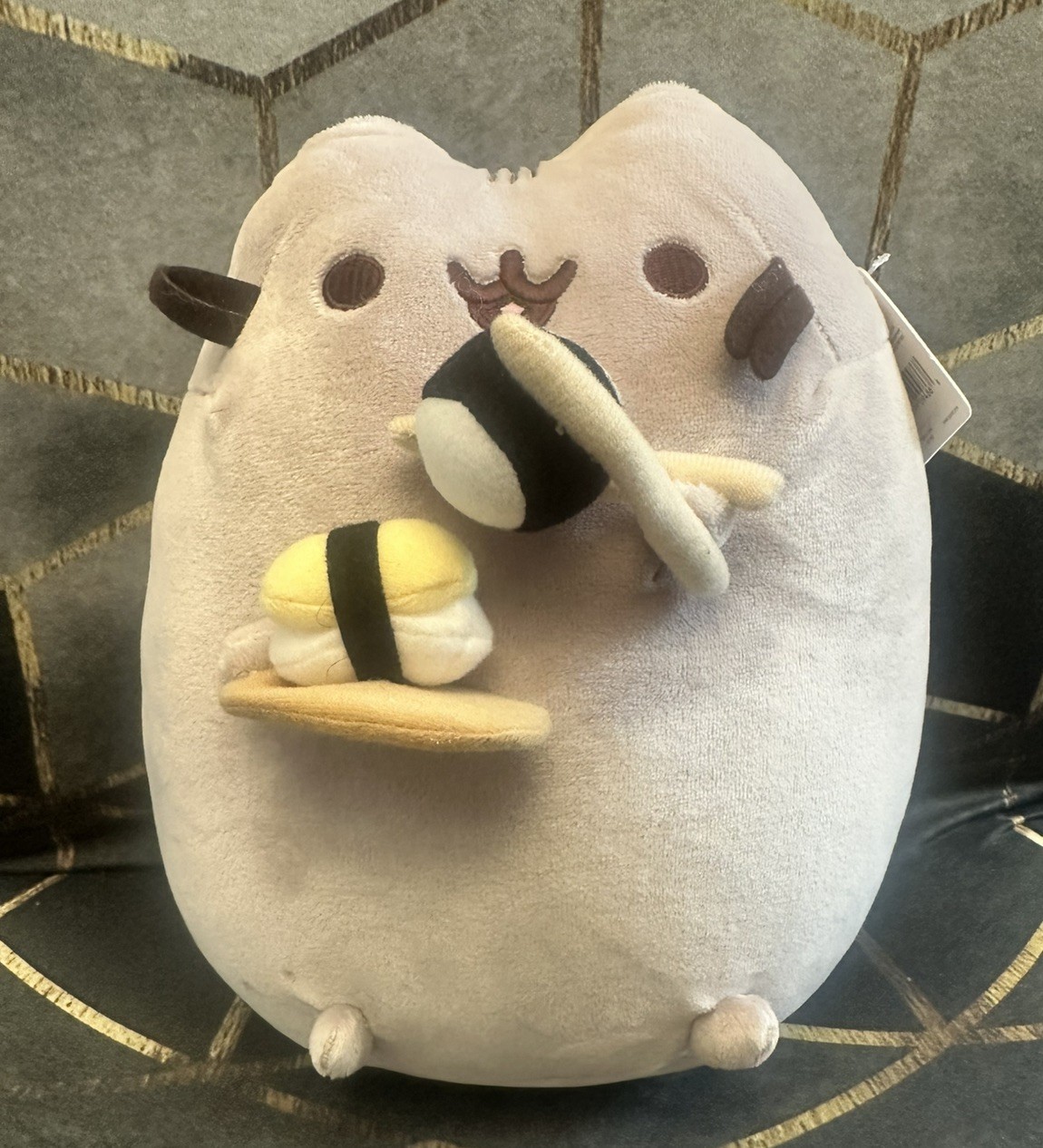 Gund Pusheen Sushi Chopsticks Snackable Stuffed Toy Plush 9