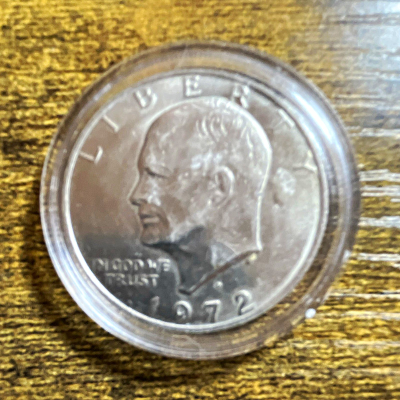 1972 Eisenhower $1 Dollar Coin, Business Strike, Philadelphia Mint KM#203