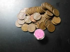 Lincoln wheat cent roll 1954 P not graded