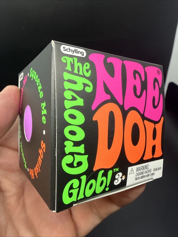 Purple NeeDoh Groovy Glob Classic Nee Doh Squishy Stress Ball 100% AUTHENTIC USA