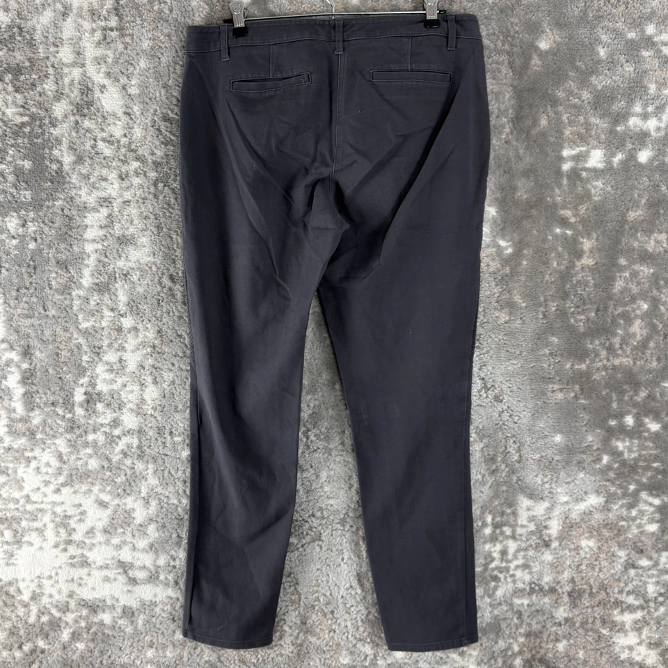 Pantalones elásticos cónicos calce moderno gris con cremallera con botones APT 9 talla 10 Foto 3 de 4