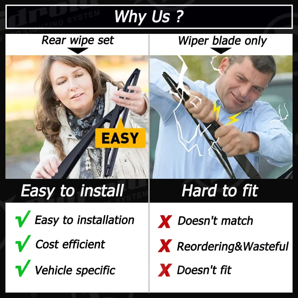 Rear Windshield Wiper Arm & Blade For Hyundai Tucson 2005 2006 2007 2008 2009 - Image 4 of 4