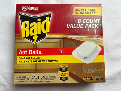 RAID Ant Baits III Pest Control Traps Child Resistant 8 per box New