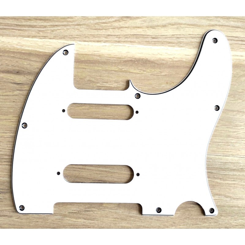 Golpeador Blanco para 3 Capas 8 Agujeros TELECASTER Copa STRATOCASTER Con Media