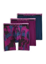 Jockey Men's Infinite Cool Microfiber Stretch 8" Long Leg Boxer Brief - 3 Pack