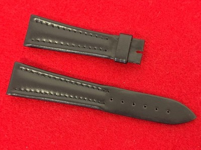 Authentic New Breguet Type XX Genuine Black Leather Watch Strap 21/16mm
