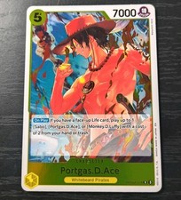 One Piece CCG Portgas D. Ace Rare Foil Card PRB02-018 NM