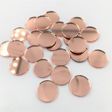 3/4" Round Mosaic Mirror Tiles Rose Gold Craft Mirror Circles 100 Pieces for ...