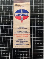 Vintage Standard oil station match cover Kirk...
