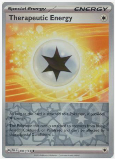 Pokemon - THERAPEUTIC ENERGY 193/193 - Reverse Holo - Paldea Evolved - NM/M