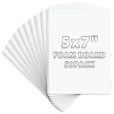 50 Pack 5x7 White Frame Backer Boards Acid-Free Print Backer Sheets Foam