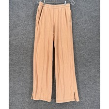 Aerie Sweatpants Womens Small Peach Seam Detail Lounge Comfy Wide Leg Pants