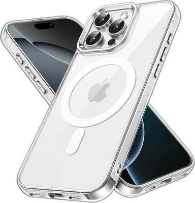 JETech Magnetische Hülle iPhone 16 Pro Max 6,9 Zoll MagSafe Stoßfest Transparent