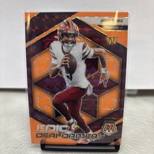 2025 Panini Mosaic #20 Jayden Daniels Epic Performers Mosaic Orange Fluorescent