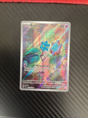 #ad Pokemon Bronzor Illustration Rare NM Holo SV Temporal Forces 170 162 $4.99
