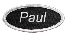 Paul Name Tag Embroidered Iron On Applique Patch - Uniform Badge 155-J