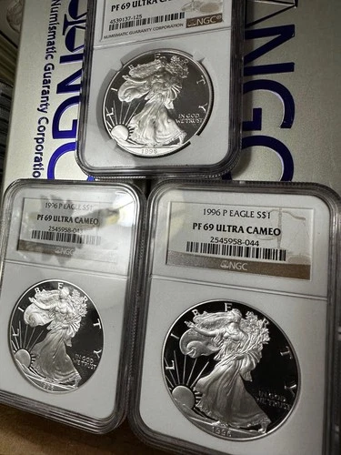 1996-S Proof American Silver Eagle — NGC PF 69 Ultra Cameo | 11th YEAR of Issue