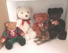 Lot of 5 Russ Bears Schubert Marmalade, Sleds, Soft Classics, Teddy Town Bear