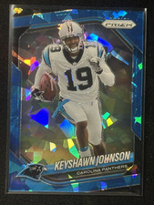 KEYSHAWN JOHNSON 2025 Prizm #264 Blue ice /99Carolina Panthers (Jersey Match)