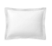 RALPH LAUREN 624 TC Organic Sateen Border Decorative Pillow 16" x 12" 115 White