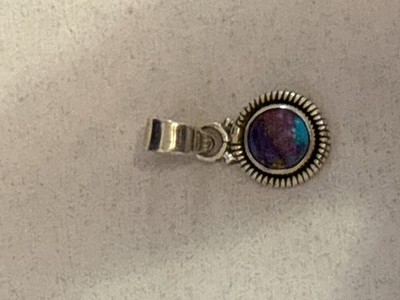Aurora Opal Anhänger rund 925 Sterling Silber