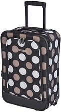 ROCKLAND FASHION SOFTSIDE LUGGAGE SET, 2-PIECE LUGGAGE - NEW BLACK DOT