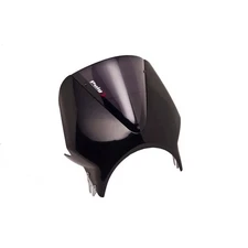PUIG WINDSCREEN UNIV. VISION FIT ON HONDA CBF600 04-07 BLACK-DARK SMOKE